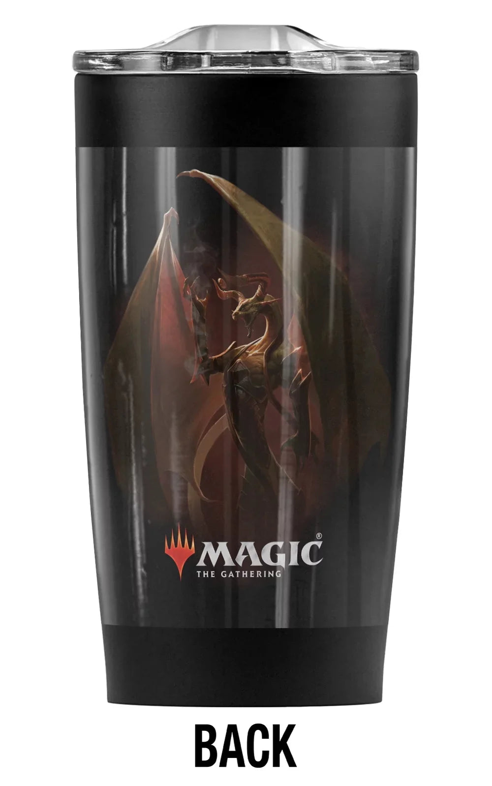 Magic The Gathering/Nicol Bolas Stainless Steel Tumbler 20 oz Coffee Travel Mug/Cup, Vacuum InsuLatitudeed & Double Wall with Leakproof Sliding Lid | Great for Hot Drinks and Cold Beverages