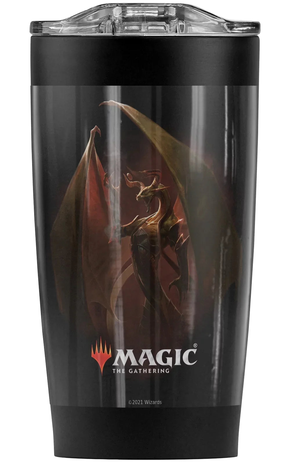 Magic The Gathering/Nicol Bolas Stainless Steel Tumbler 20 oz Coffee Travel Mug/Cup, Vacuum InsuLatitudeed & Double Wall with Leakproof Sliding Lid | Great for Hot Drinks and Cold Beverages