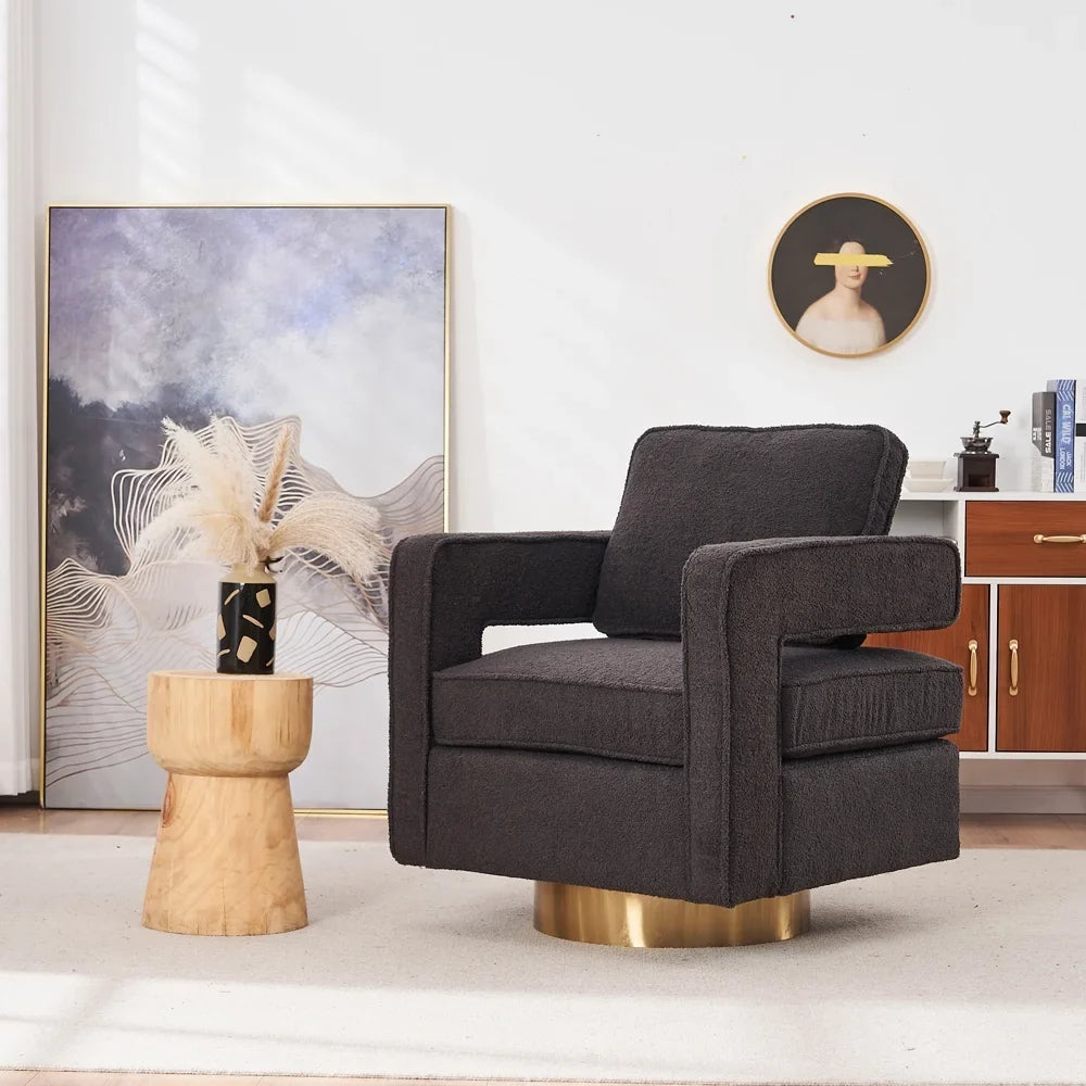 Yone jx je Swivel Barrel Chair for Living Room,360 Degree Swivel Club Modern Accent Single Sofa Chair, Small Leisure Arm Chair for Nursery, Hotel, Bedroom, Office