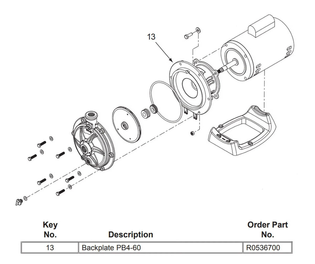 Jandy PB4-60 BackpLatitudee Replacement Pool Part
