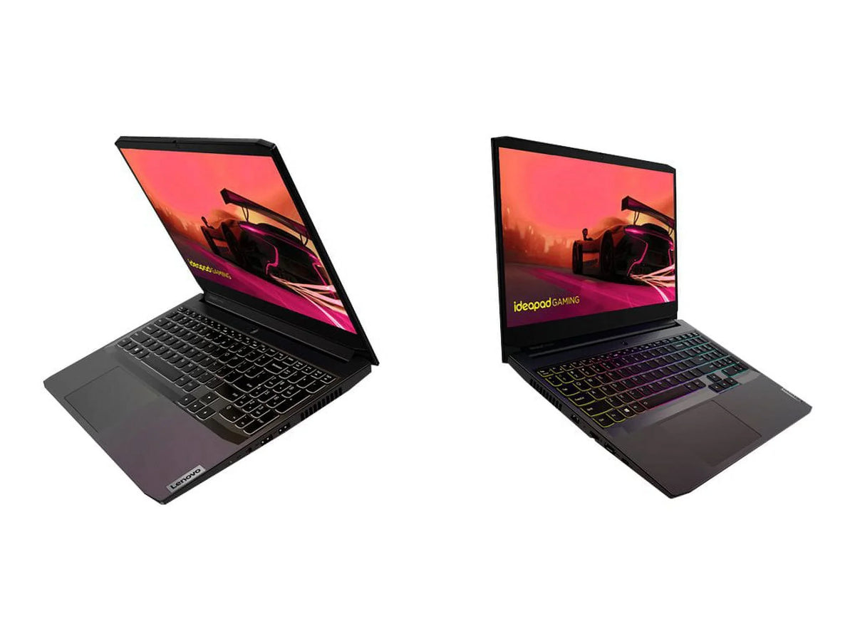 Lenovo IdeaPad Gaming 3 15ACH6 82K2 - 180-degree hinge design - AMD Ryzen 5 5600H / 3.3 GHz - Win 11 Home - GF RTX 3050 Ti  - 8 GB RAM - 512 GB SSD NVMe, TLC - 15.6" IPS 1920 x 1080 (Full HD) @ 120 Hz - Wi-Fi 6 - shadow black - kbd: US