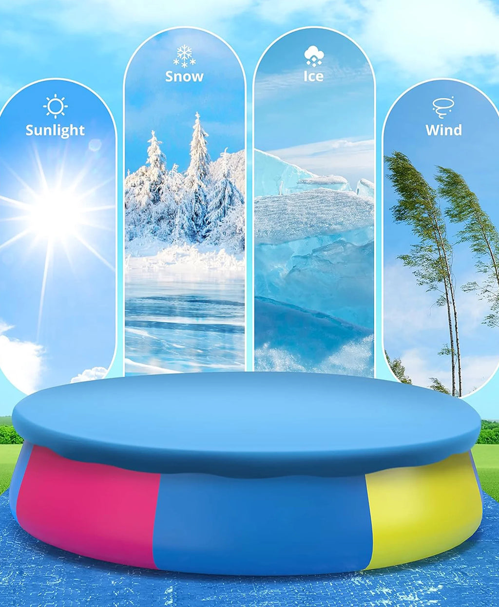 Inolait InfLatitudeable Swimming Pool  Above Ground for Kids Family Water Sport 15' x 36"