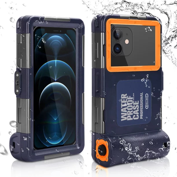 UrbanX Professional [15m/50ft] Swimming Diving Surfing Snorkeling Photo Video Waterproof Protective Case Underwater Housing for LG X venture And all Phones Up to 6.9 Inch LCD with Lanyard