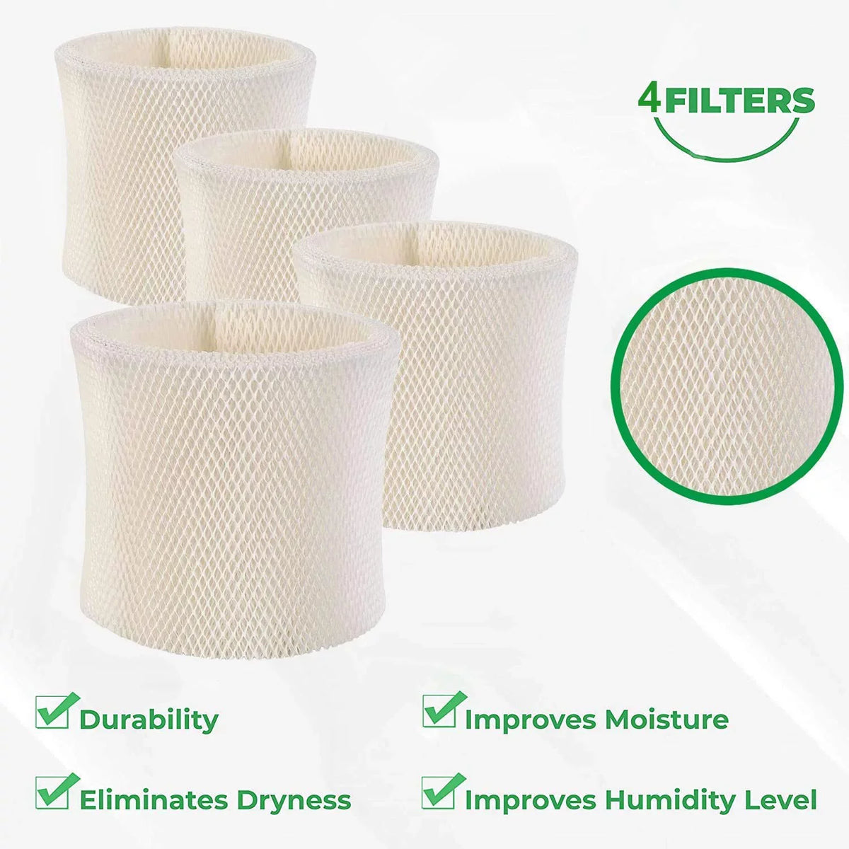 ITidyHome 4-Pack Replacement for Emerson MAF2 Moist air Wicking Humidifier Filter Designed to Compatible with Emerson Part # MAF2 & Kenmore Part # 15508, Noma Part #EF2.