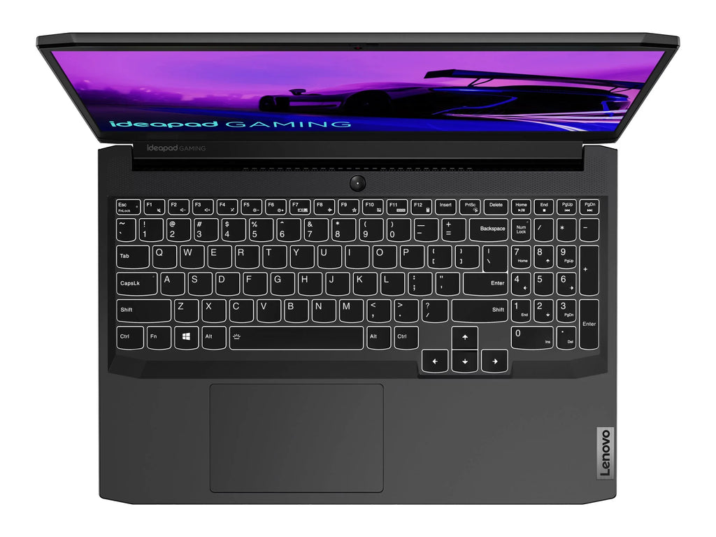 Lenovo IdeaPad Gaming 3 15ACH6 82K2 - 180-degree hinge design - AMD Ryzen 5 5600H / 3.3 GHz - Win 11 Home - GF RTX 3050 Ti  - 8 GB RAM - 512 GB SSD NVMe, TLC - 15.6" IPS 1920 x 1080 (Full HD) @ 120 Hz - Wi-Fi 6 - shadow black - kbd: US