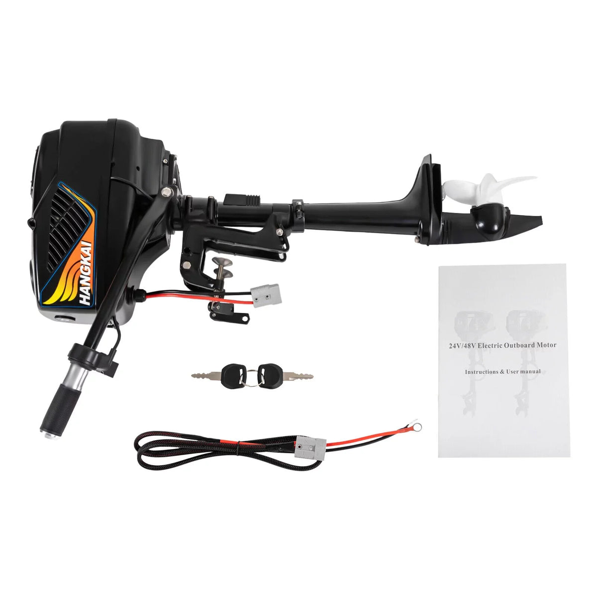 5HP Electric Trolling Motor with Pure Copper Brushless,Outboard Motor - 48V/1200W Boat Motor for Kayak, Small Ships, Paddle Boats, Fiberglass Boats, and Wooden Boats