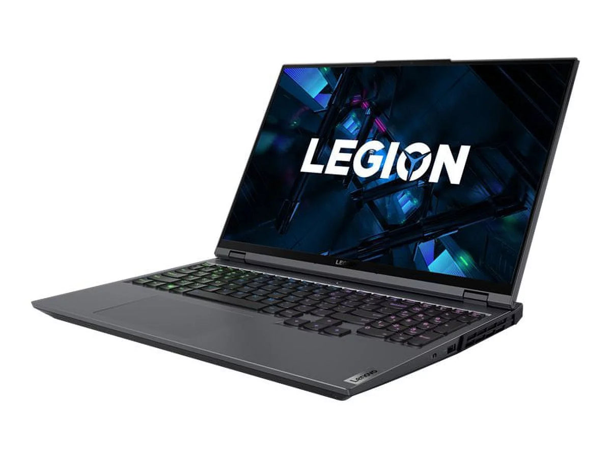 Lenovo Legion 5 Pro 16ITH6H 82JD - Intel Core i7 11800H / 2.3 GHz - Win 10 Pro 64-bit - GF RTX 3070  - 32 GB RAM - 1 TB SSD NVMe x 2 - 16" IPS 2560 x 1600 (WQXGA) @ 165 Hz - Wi-Fi 6 - black (bottom), storm gray (top) - kbd: US - with 1 Year Legion Ul