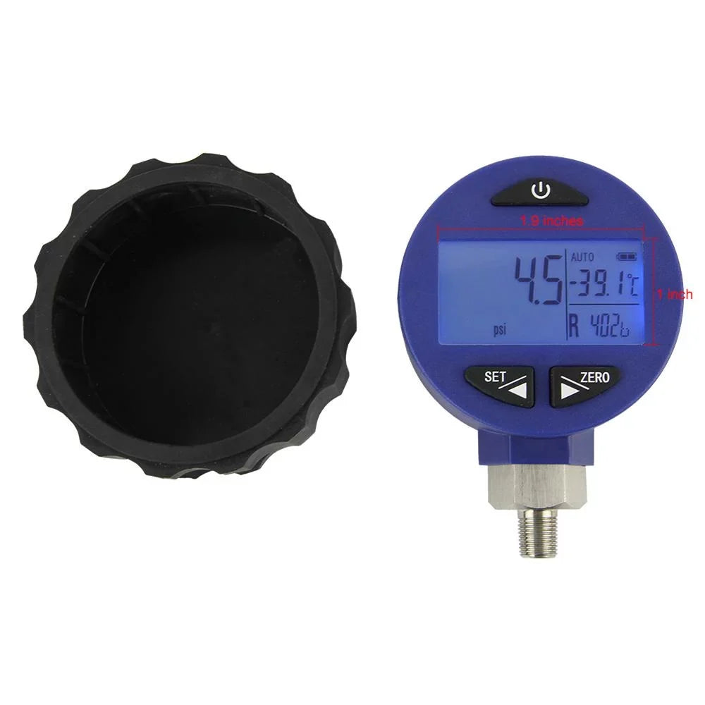 Elitech PG-30Pro Blue Digital AC Pressure Gauge -14.5~500 PSI